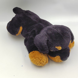 Peluche chien marron noir