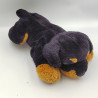 Peluche chien marron noir