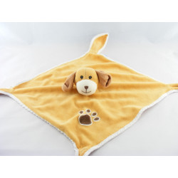 Doudou plat chien marron pattes empreintes GIPSY