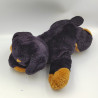 Peluche chien marron noir