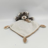 Doudou plat ours marron beige blanc TEX BABY
