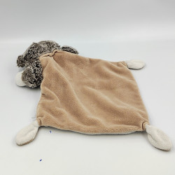 Doudou plat ours marron beige blanc TEX BABY
