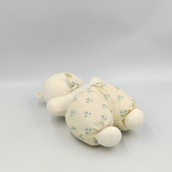 Doudou chat blanc jaune coeurs PRENATAL