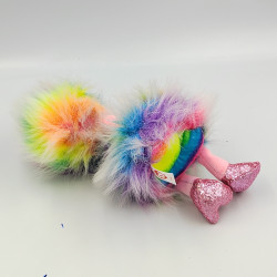 Peluche oiseau autruche Asha gros yeux brillant TY