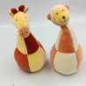 Doudou quille singe girafe les loustics MOULIN ROTY