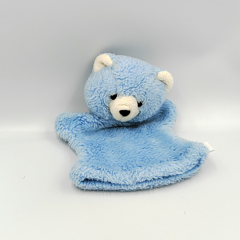 Doudou marionnette ours bleu P'tit plat NESTLE