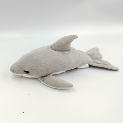 Peluche dauphin gris blanc collection nature PARC ASTERIX