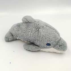 Peluche dauphin gris blanc