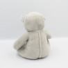 Doudou ours gris blanc rayé Musti Mustela