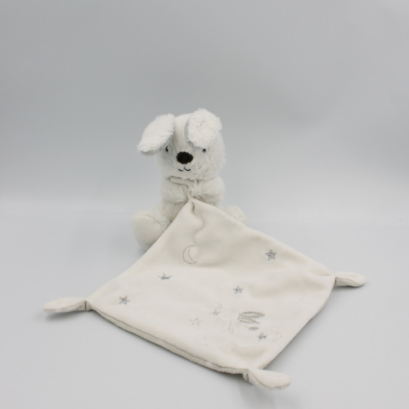 Doudou lapin blanc gris étoiles mouchoir SIMBA TOYS