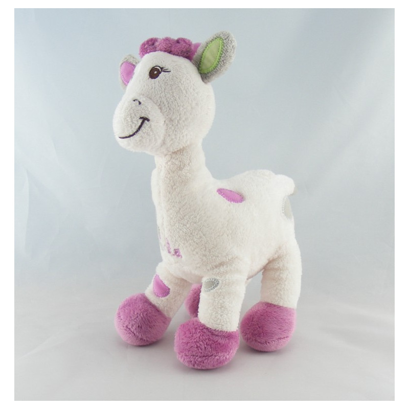Doudou Girafe gris vert fleur Arthur et Lola