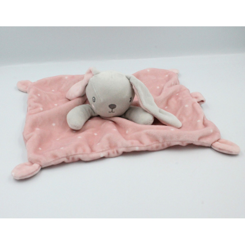 Doudou plat lapin gris rose étoiles SIMBA TOYS
