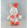 Doudou lapin blanc robe rose pois fleurs NICOTOY KIABI