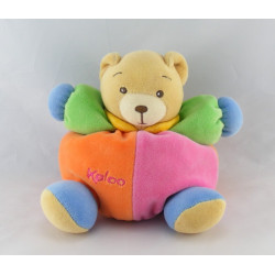 Doudou Ours patapouf orange rose vert abeille KALOO
