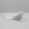 Doudou plat ours bleu ciel avec mouchoir Baby nat