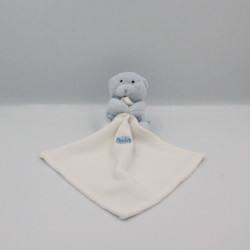 Doudou plat ours bleu ciel avec mouchoir Baby nat