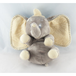Doudou plat éléphant gris Dumbo mouchoir couverture NICOTOY