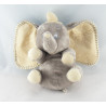 Doudou plat éléphant gris Dumbo mouchoir couverture NICOTOY