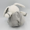 Doudou lapin blanc gris étoiles OBAIBI