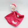 Doudou luminescent chat gris rose mauve étoile lune mouchoir BABY NAT