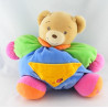 Doudou ours patapouf bleu vert coccinelle KALOO