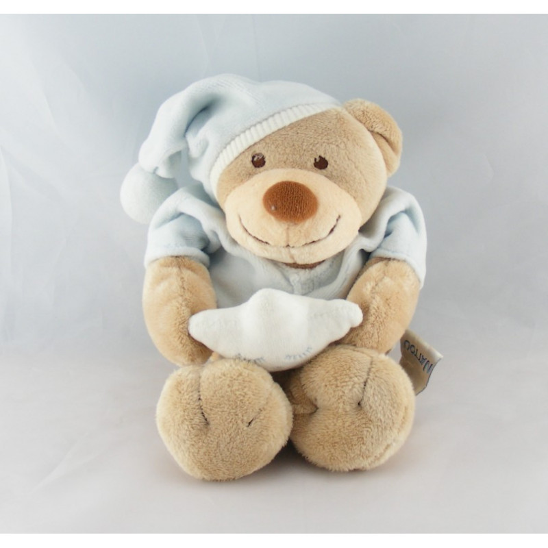 Petit Doudou ours bleu ciel étoile NATTOU
