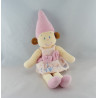 Doudou plat étoile rose lutin fée NICOTOY