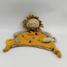 Doudou plat lion beige orange Sous mon baobab MOULIN ROTY