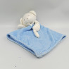 Doudou plat ours blanc bleu KING BEAR