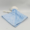Doudou plat ours blanc bleu KING BEAR