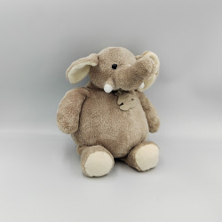 Doudou éléphant gris HISTOIRE D'OURS 27 cm