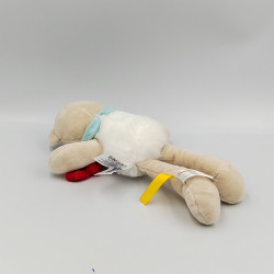 Doudou ours blanc bleu rouge jaune Lulu & Mael P'TIT BISOU