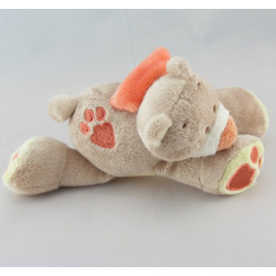 Mini doudou ours beige jaune empreintes Pol NATTOU