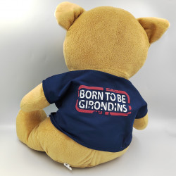 Peluche ours beige bleu Football FC GIRONDINS DE BORDEAUX