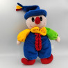 Doudou clown bleu vert jaune rouge PERFECTEL