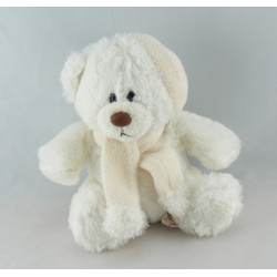 Doudou ours beige pull blanc STAR ACADEMY 2003 COBICO