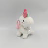 Doudou hochet licorne blanc rose bleu FEHN