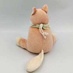 Doudou musical renard orange foulard vert NOUKIE'S