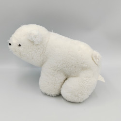 Doudou peluche ours polaire blanc