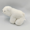 Doudou peluche ours polaire blanc