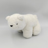 Doudou peluche ours polaire blanc