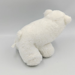 Doudou peluche ours polaire blanc