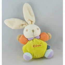 Grand Doudou boule lapin vert orange bleu 123 KALOO