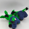 Ancienne peluche ane vert baudet salopette en jean Coubevoie lot de 2
