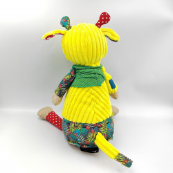 Doudou girafe jaune Operchos BABY DEGLINGOS
