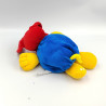Doudou chien rouge bleu jaune BUATHIER JOSEPH