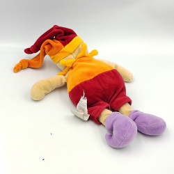 Doudou ours arlequin rouge orange BABY NAT