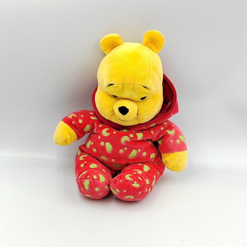 Doudou winnie rouge nuages lunes phosphorescent DISNEY