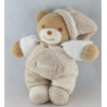 Doudou ours ecru beige blanc TAKINOU 