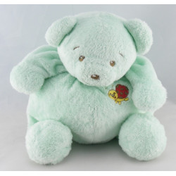 Doudou ours boule ecru vert NOUNOURS